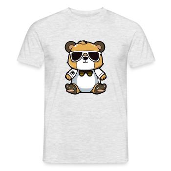 Eric the Bear - Men's T-Shirt - heather grey - Front - AI Model Male 178 dark (178cm)