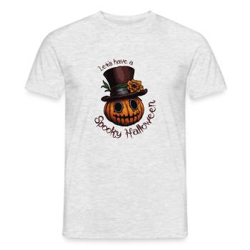 Spooky Halloween - Männer T-Shirt - Grau meliert - Vorne - AI Model Male 178 dark (178cm)