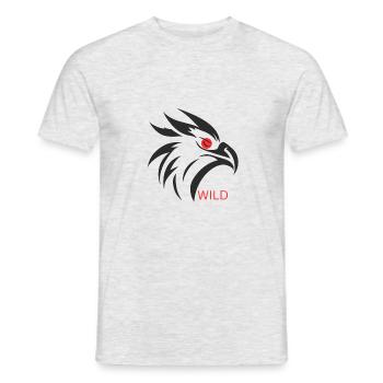 Wild - Men's T-Shirt - heather grey - Front - AI Model Male 178 dark (178cm)