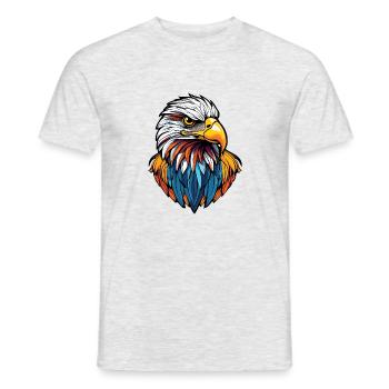 Tête d’aigle - T-shirt homme - gris chiné - Devant - AI Model Male 178 dark (178cm)