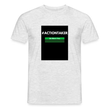 #actiontaker - T-shirt homme - gris chiné - Devant - AI Model Male 178 dark (178cm)