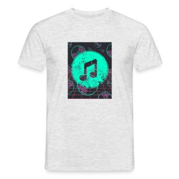 Liebe zur Musik Note - Männer T-Shirt - Grau meliert - Vorne - AI Model Male 178 dark (178cm)