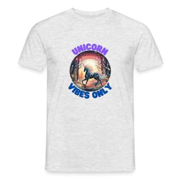 Unicorn6 - Männer T-Shirt - Grau meliert - Vorne - AI Model Male 178 dark (178cm)