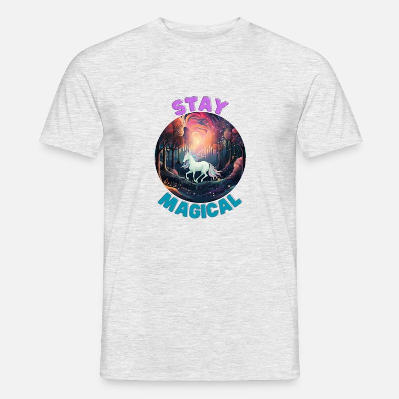 Unicorn2 - Männer T-Shirt - Grau meliert