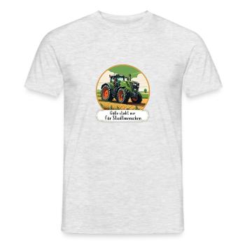 Gülle stinkt nicht Shirt – Witziges Bauern T-Shirt - Männer T-Shirt - Grau meliert - Vorne - AI Model Male 178 dark (178cm)