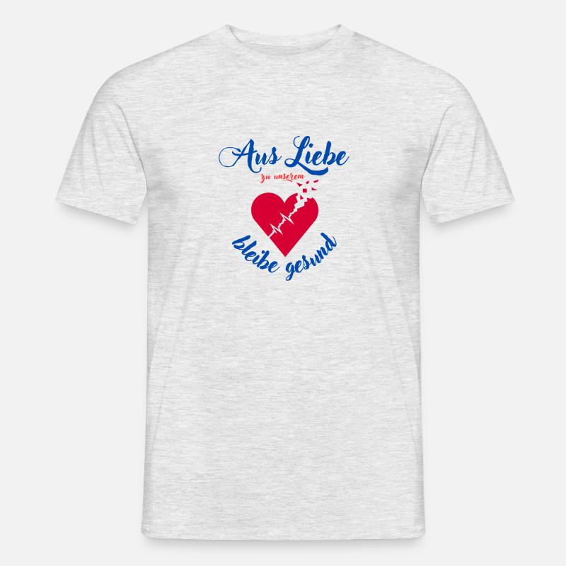 Ich bin ein Herzi - Männer T-Shirt - Grau meliert