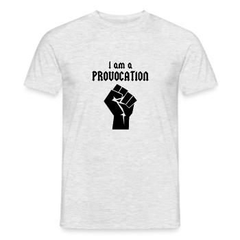 I am a Provocation - Men's T-Shirt - heather grey - Front - AI Model Male 178 dark (178cm)