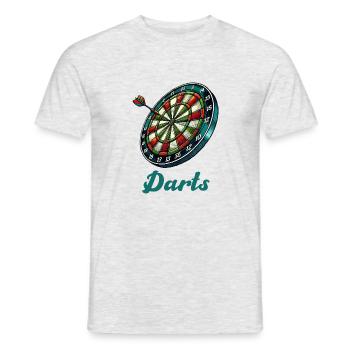 Dartboard Darts - Men's T-Shirt - heather grey - Front - AI Model Male 178 dark (178cm)