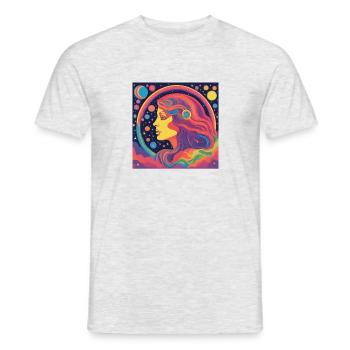 Cadeau d’étoile du zodiaque Vierge - T-shirt homme - gris chiné - Devant - AI Model Male 178 dark (178cm)