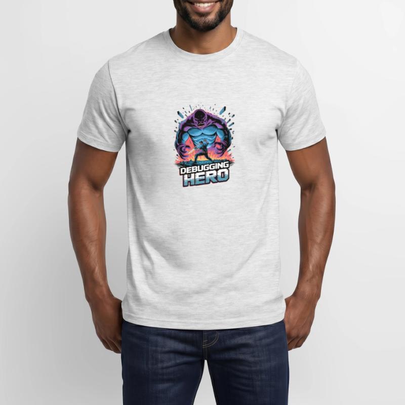 Debugging Hero – Epischer Kampf gegen Code-Monster Männer T-Shirt