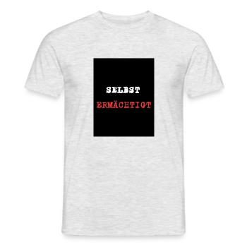 selbst ERMACHTIGT - T-shirt homme - gris chiné - Devant - AI Model Male 178 dark (178cm)