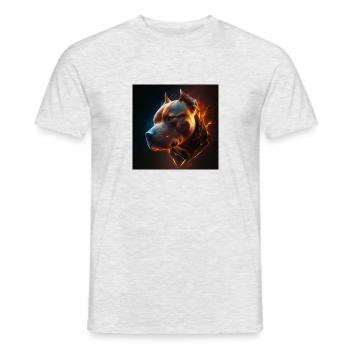 Pitbull Collection #03 - Men's T-Shirt - heather grey - Front - AI Model Male 178 dark (178cm)