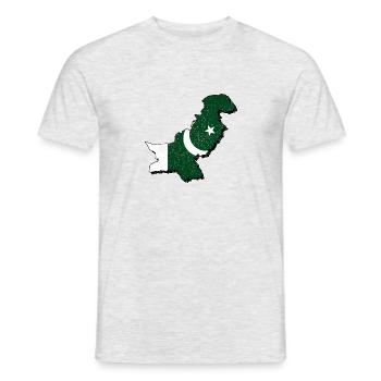 Pakistan - Men's T-Shirt - heather grey - Front - AI Model Male 178 dark (178cm)