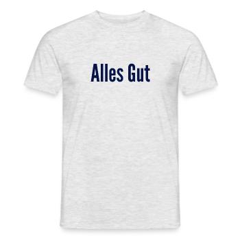 alles gut - Männer T-Shirt - Grau meliert - Vorne - AI Model Male 178 dark (178cm)