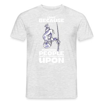 I Dive Because Punching People Is Frowned Upon - Men's T-Shirt - heather grey - Front - AI Model Male 178 dark (178cm)