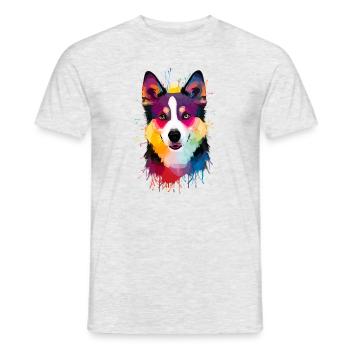Alaskan Klee Kai - Männer T-Shirt - Grau meliert - Vorne - AI Model Male 178 dark (178cm)