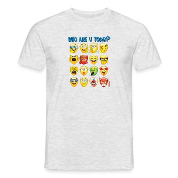 Who are U today? - The Goodeys ® - Men's T-Shirt - heather grey - Front - AI Model Male 178 dark (178cm)