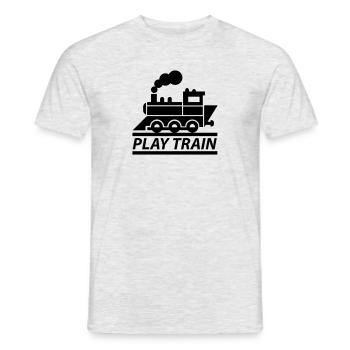 PLAY TRAIN - Männer T-Shirt - Grau meliert - Vorne - AI Model Male 178 dark (178cm)