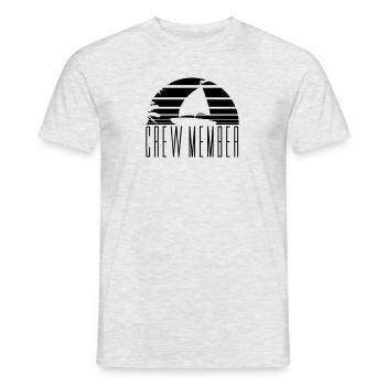 membre d'équipage équipe équipe équipe demi-cercle - T-shirt homme - gris chiné - Devant - AI Model Male 178 dark (178cm)