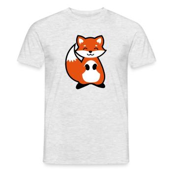 Cute Fox gift idea animal child / niedlicher Fuchs - Männer T-Shirt - Grau meliert - Vorne - AI Model Male 178 dark (178cm)