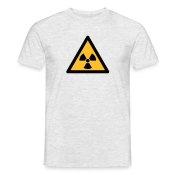 Gefahrensymbol - Radioaktivität (2-farbig) - Männer T-Shirt - Grau meliert - Vorne - AI Model Male 178 dark (178cm)
