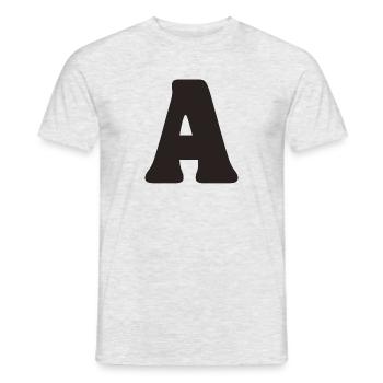 A - Männer T-Shirt - Grau meliert - Vorne - AI Model Male 178 dark (178cm)