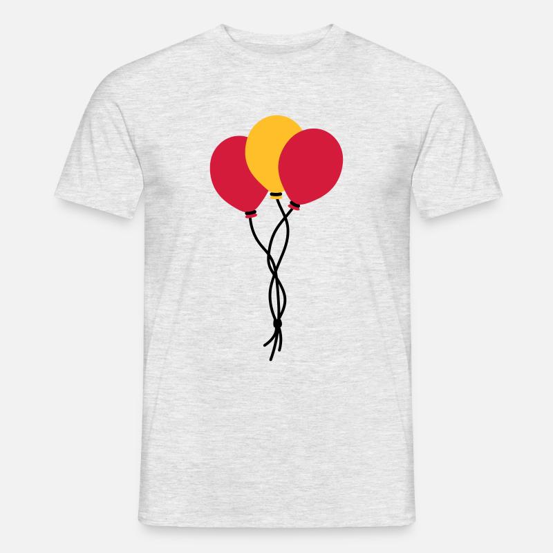 Drei Luftballons / three balloons / trois ballons - Männer T-Shirt - Grau meliert