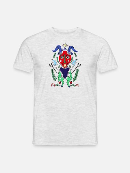 Krampus Bunt - Männer T-Shirt - Grau meliert