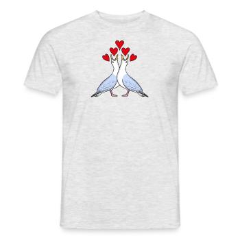 Seagull Love - Men's T-Shirt - heather grey - Front - AI Model Male 178 dark (178cm)