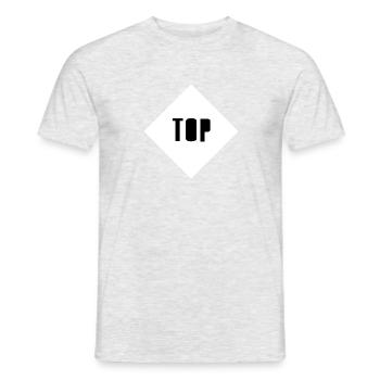 Top as a counterpart to Bottom - Men's T-Shirt - heather grey - Front - AI Model Male 178 dark (178cm)