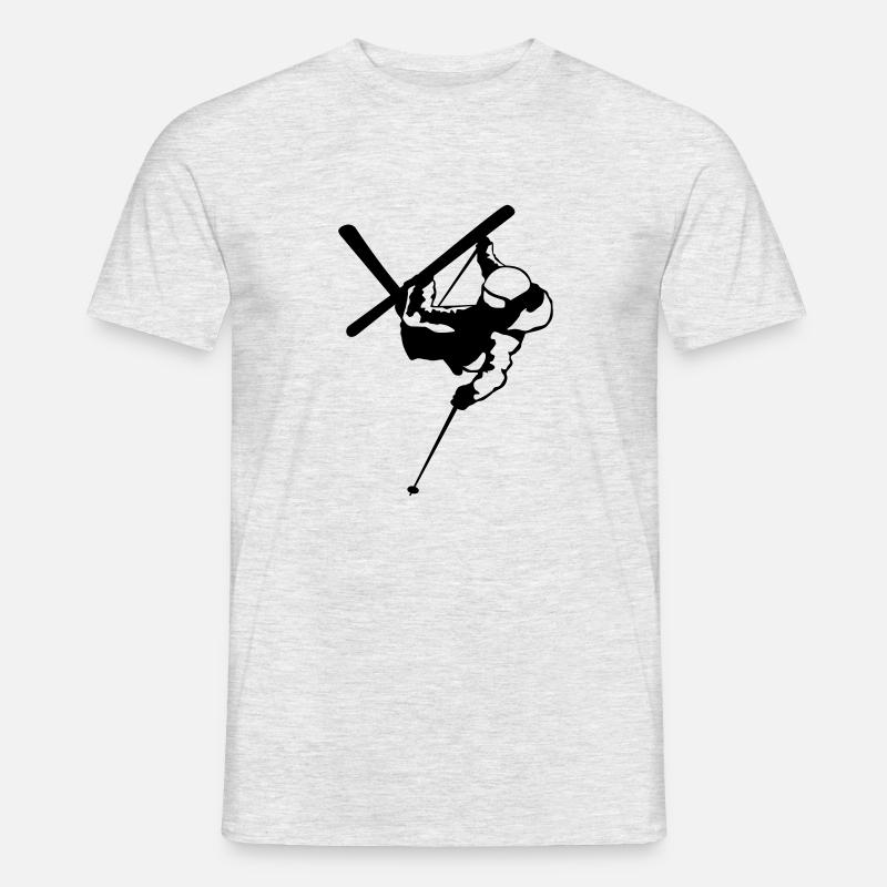 Trick Ski - Männer T-Shirt - Grau meliert