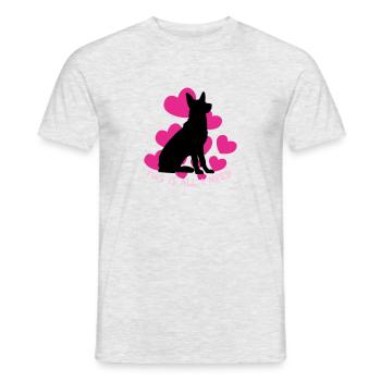 This is all I need - for German Shepherd fans - Men's T-Shirt - heather grey - Front - AI Model Male 178 dark (178cm)