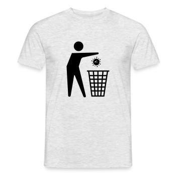 Le virus peut maintenant disparaître - T-shirt homme - gris chiné - Devant - AI Model Male 178 dark (178cm)