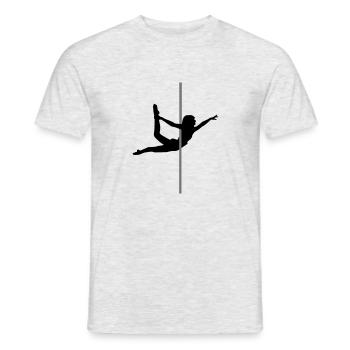 Pole Dance - Men's T-Shirt - heather grey - Front - AI Model Male 178 dark (178cm)