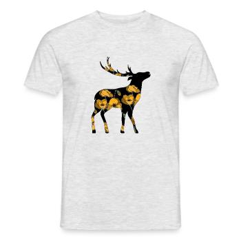 Hirsch - Männer T-Shirt - Grau meliert - Vorne - AI Model Male 178 dark (178cm)
