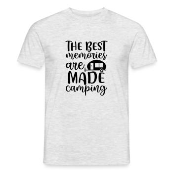 15 Les meilleurs souvenirs sont faits Camping - T-shirt homme - gris chiné - Devant - AI Model Male 178 dark (178cm)