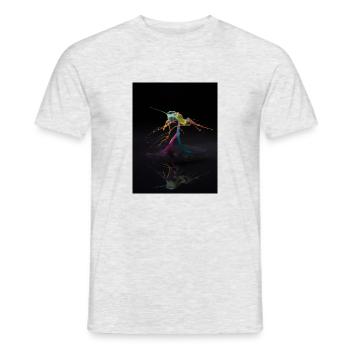 Tropfen fotografie - Männer T-Shirt - Grau meliert - Vorne - AI Model Male 178 dark (178cm)