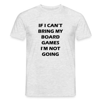 boardgame chess backgammon game night - Männer T-Shirt - Grau meliert - Vorne - AI Model Male 178 dark (178cm)