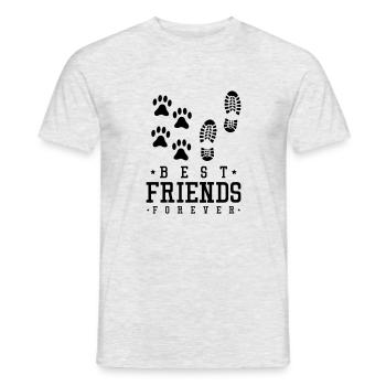 best friends forever 01 - Männer T-Shirt - Grau meliert - Vorne - AI Model Male 178 dark (178cm)
