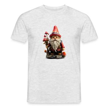 Gartenzwerg mit roter Mütze - Männer T-Shirt - Grau meliert - Vorne - AI Model Male 178 dark (178cm)