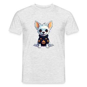 Chihuahua Hallooween Pullover - Männer T-Shirt - Grau meliert - Vorne - AI Model Male 178 dark (178cm)