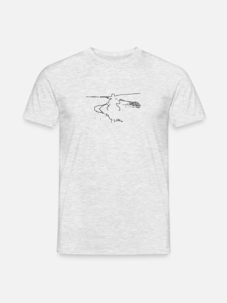 Kajak - Männer T-Shirt - Grau meliert