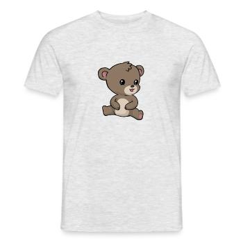 Little teddy bear - Men's T-Shirt - heather grey - Front - AI Model Male 178 dark (178cm)