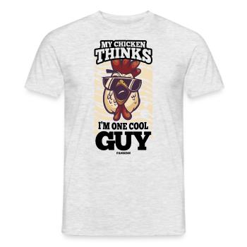 Huhn - Männer T-Shirt - Grau meliert - Vorne - AI Model Male 178 dark (178cm)