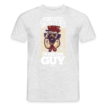 Huhn Bauernhof Geflügel Hahn Hühner Geschenk - Männer T-Shirt - Grau meliert - Vorne - AI Model Male 178 dark (178cm)