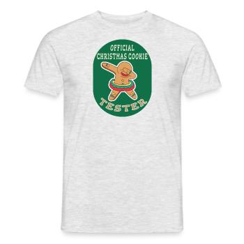 Weihnachten Humor Official Christmas Cookie Tester - Männer T-Shirt - Grau meliert - Vorne - AI Model Male 178 dark (178cm)