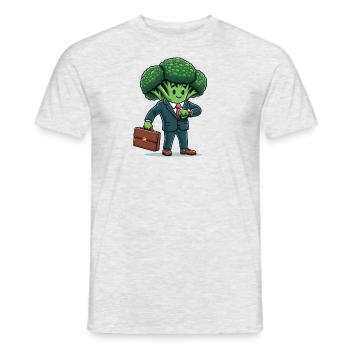 Brocoli d’affaires - T-shirt homme - gris chiné - Devant - AI Model Male 178 dark (178cm)