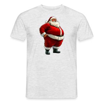 Weihnachten Weihnachtsmann - Männer T-Shirt - Grau meliert - Vorne - AI Model Male 178 dark (178cm)
