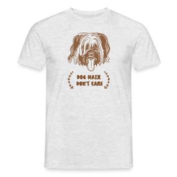 Dog hair dont care - Men's T-Shirt - heather grey - Front - AI Model Male 178 dark (178cm)