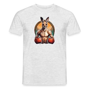 Känguru / Tier / Australien / Beuteltier / Outback - Männer T-Shirt - Grau meliert - Vorne - AI Model Male 178 dark (178cm)